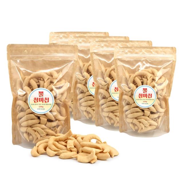 kimspp 바삭하고 고소한 건강 뿔 참마칩 120g(5개) 건강과자 간식
