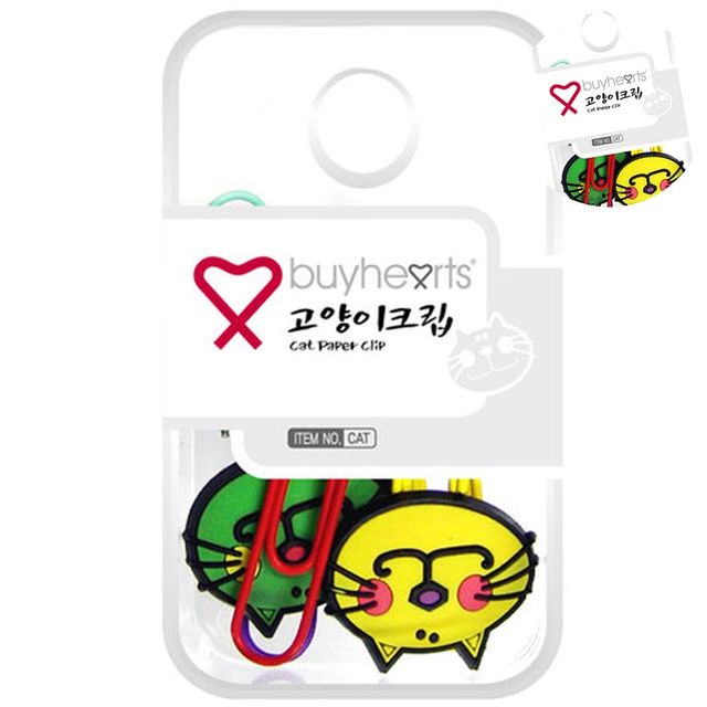 고양이 클립 팬시 문구 사무용 압지 철핀 소품