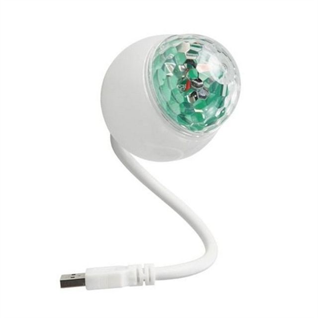 USB 무드등 휴대용 미러볼 소리 감지 디스코 조명