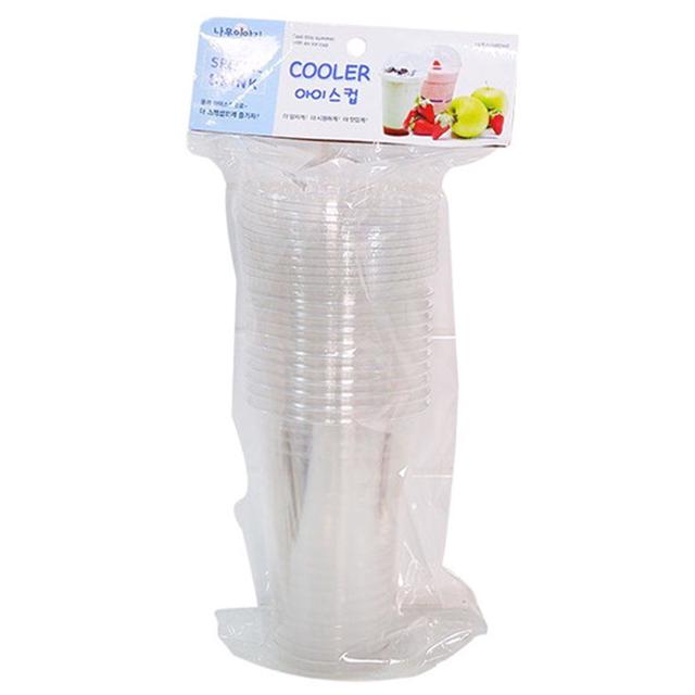 쿨러 아이스컵 16온 480ml (컵10P 뚜껑10P)