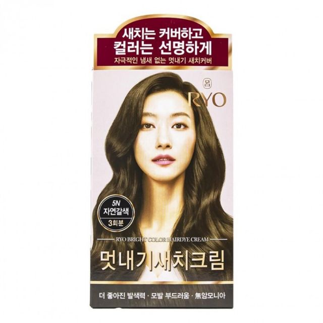 자연갈색 염모제 크림 헤어컬러 스타일링