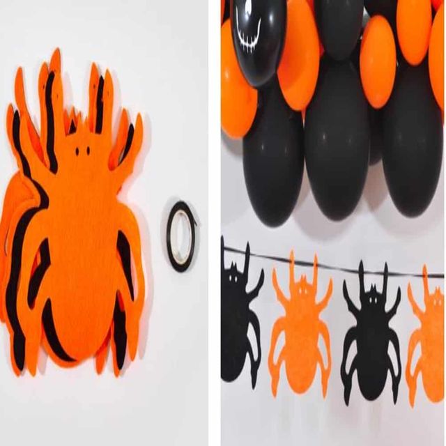 할로윈 펠트 가랜드(거미투톤) 연말파티데코 할로윈장식 할로윈장식용품 할로윈데이데코 연말파티장식