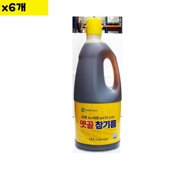 식자재 더고소한옛골참기름 오뚜기제유 1.5Kg x6개