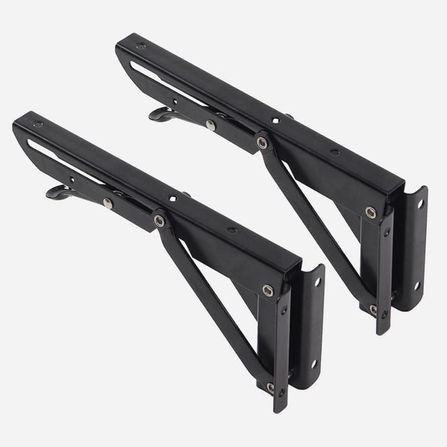 벽고정 접이식 선반브라켓 2p 블랙 19cm