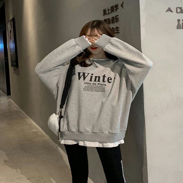 여자 기모 레이어드기모맨투맨 여성 맨투맨티셔츠