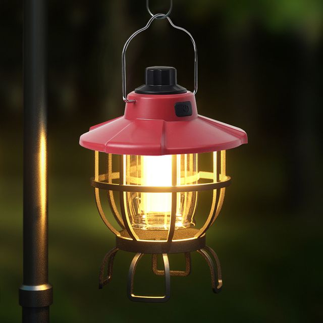 LED 해피무드 캠핑랜턴 L2 레드 휴대용 텐트랜턴 생활