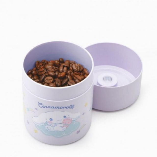 밀폐용기 520ml 원통형 시나모롤 산리오 원두 별하늘 커피 보존용기