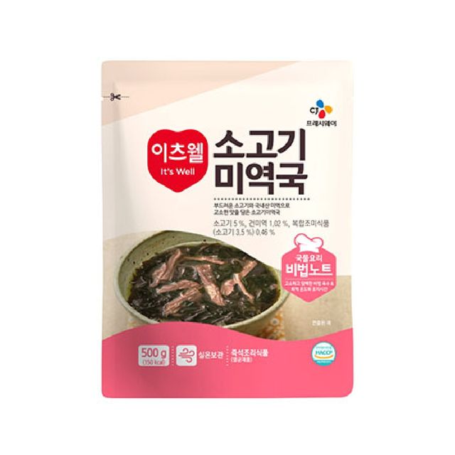이츠웰 소고기미역국 레토르트 500g 1개 - 진한 국물의 간편한 한끼 식사