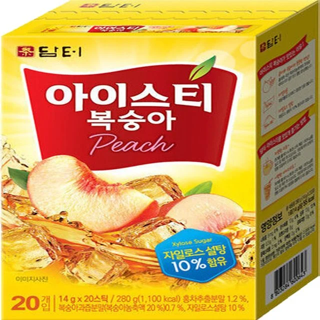 담터 아이스티 복숭아 20T - 달콤한 복숭아 향의 시원한 아이스티