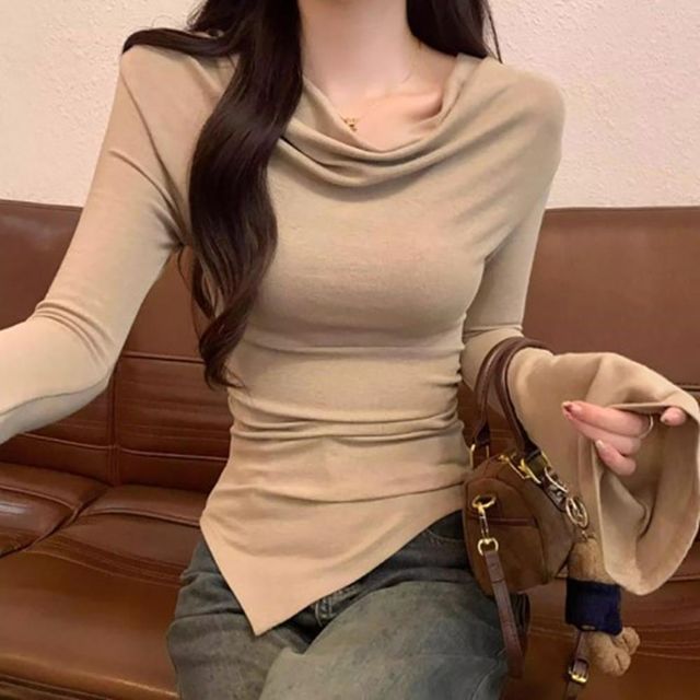 캐쥬얼 여자티 오버핏 여성의류 라운드티셔츠 루즈핏