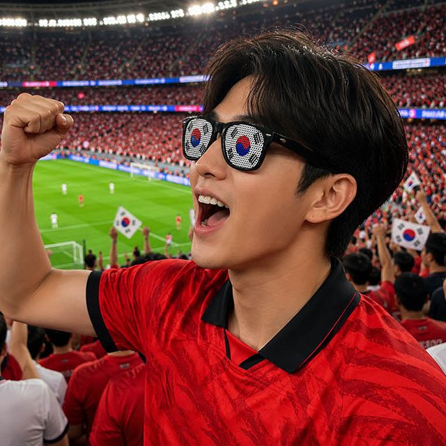 안경천 축구 안경세척 태극무늬 안경 스포츠 안