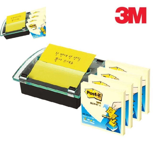 3M 팝업 크리스탈 디스펜서 포스트잇 떡메모지 미니메모장 붙이는메모장 3M메모지