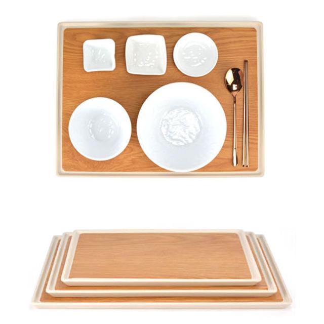 카페 식당 서빙 논슬립 사각 쟁반 6호 옐로우 44.7cm