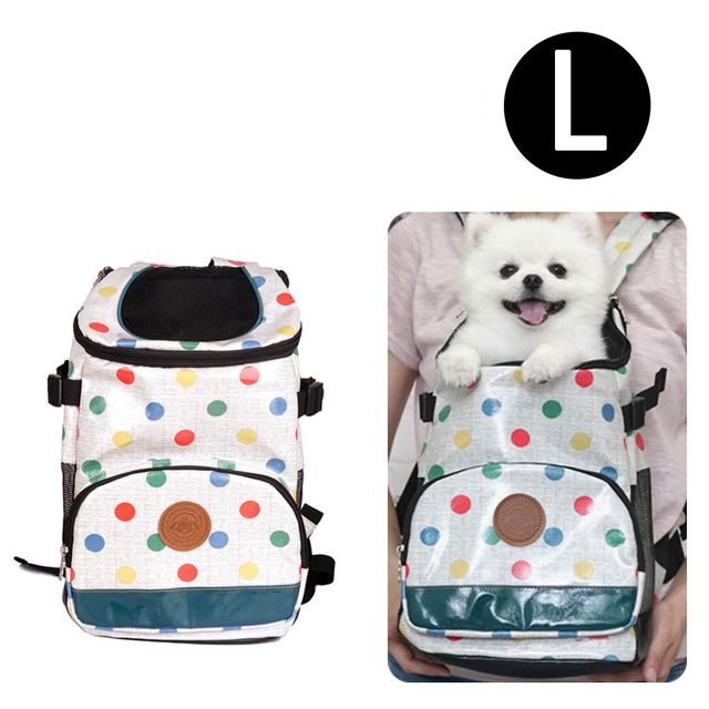 이동가방 앞가방 강아지 멀티도트 L 그레이