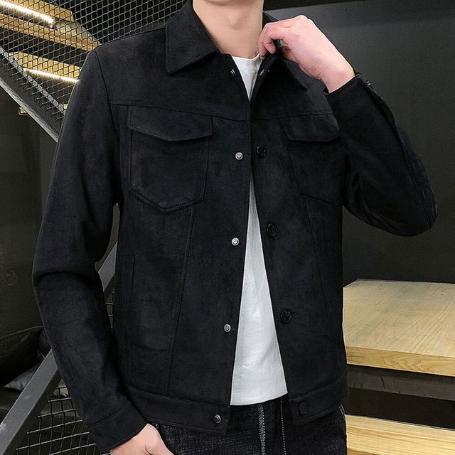 캐주얼 남성 멋쟁이 가을 겨울 벨벳 트러커 자켓 점퍼