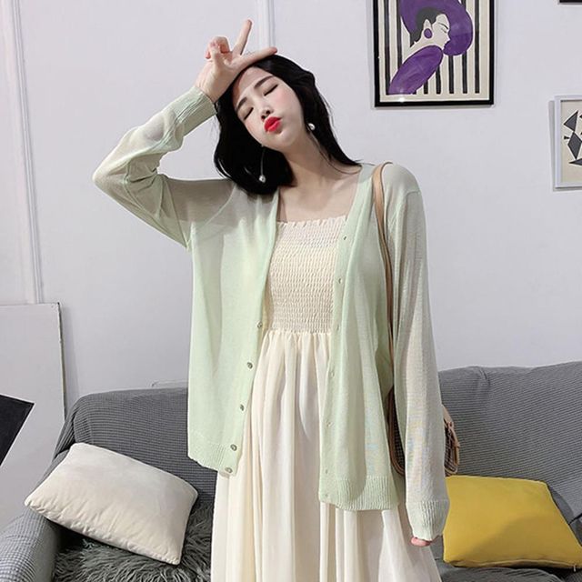 오버핏 루즈핏롱 카디건 여자가디건 니트롱 기본 롱