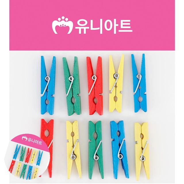 메모걸이 메모꽂이 나무집게 색상혼합 대