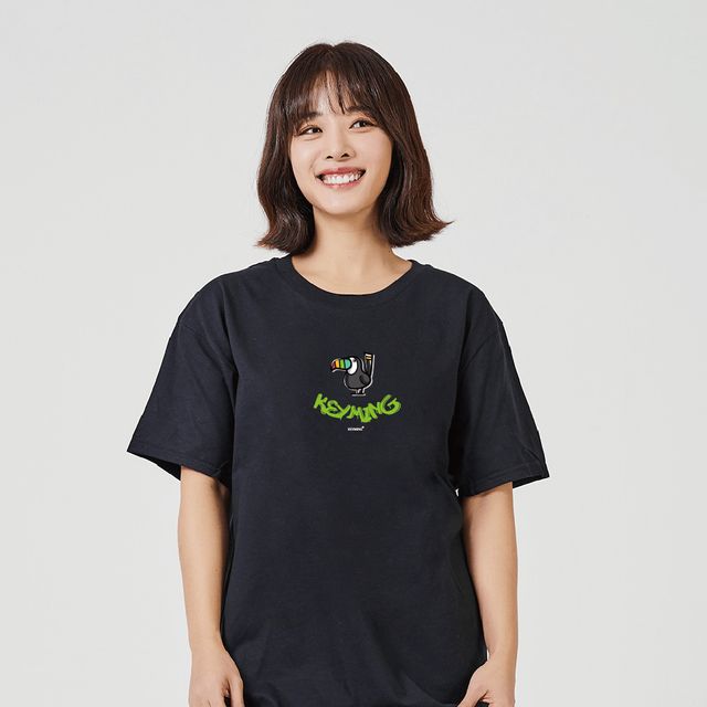 키밍 구관조 시원한 티 오버핏 남자 셔츠 커플룩