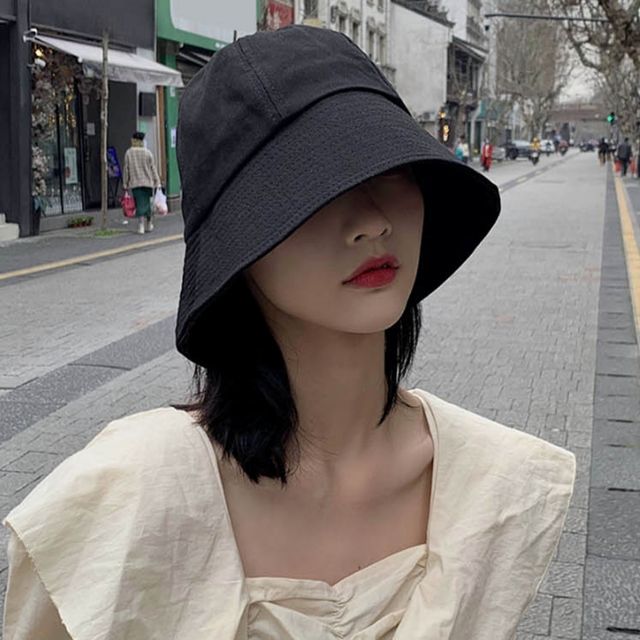 여성 벙거지 무지 사계절 모던 민낯 버킷햇 여자모자