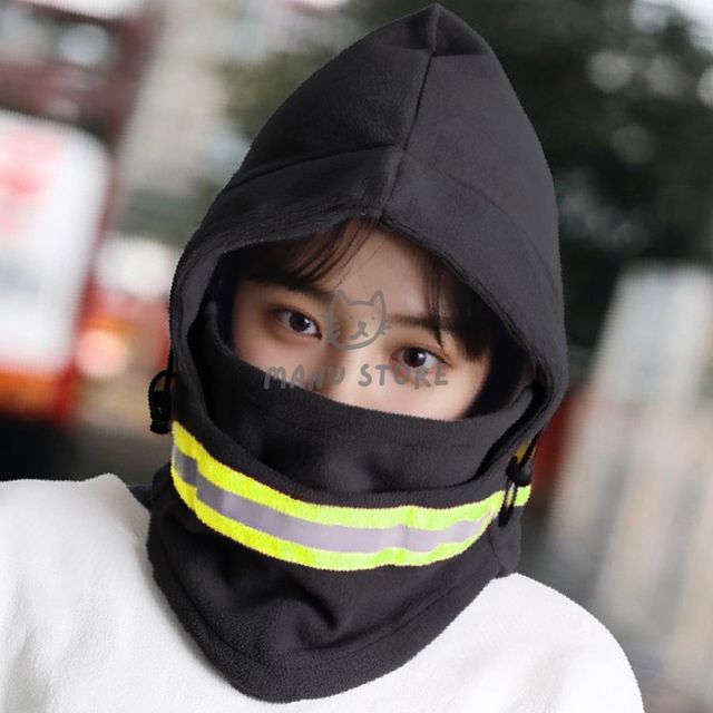 겨울바라클라바 오토바이바라클라바 안전 반사띠 넥워머 바라클라바 블랙