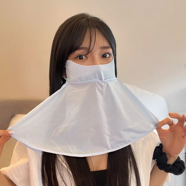 얼굴 햇빛가리개 햇볕차단 마스크 블루