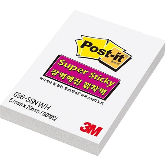 문구사무/포스트-잇 강한점착용 656SSN (화이트/3M)