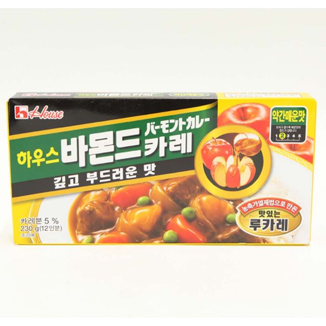 일본카레 하우스 바몬드 카레 약간매운맛 230g 가족식 추천