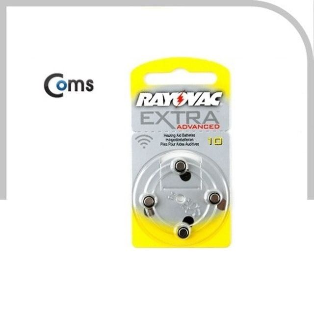 건전지 RAYOVAC s10x4 PR70 보청기용 영국 4알 1.45V