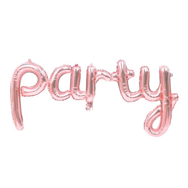 PWM-DK (일체형은박풍선 소문자 party 로즈골드) 생일