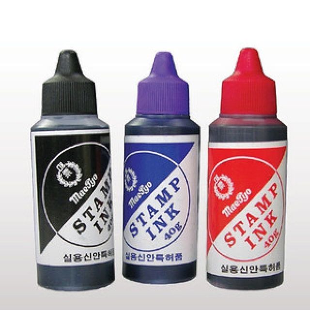 스탬프 잉크 40g 스탬프 패드 보충용 리필액