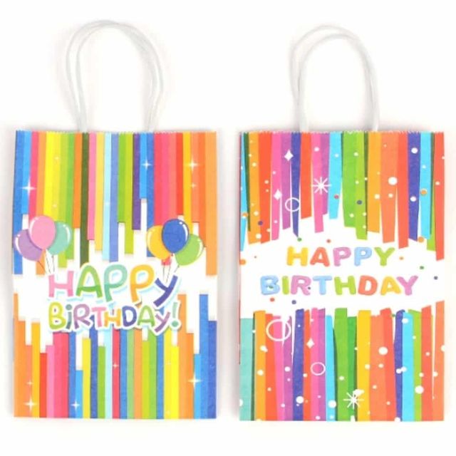 생일축하 종이 선물백 손잡이선물박스 손잡이선물상자
