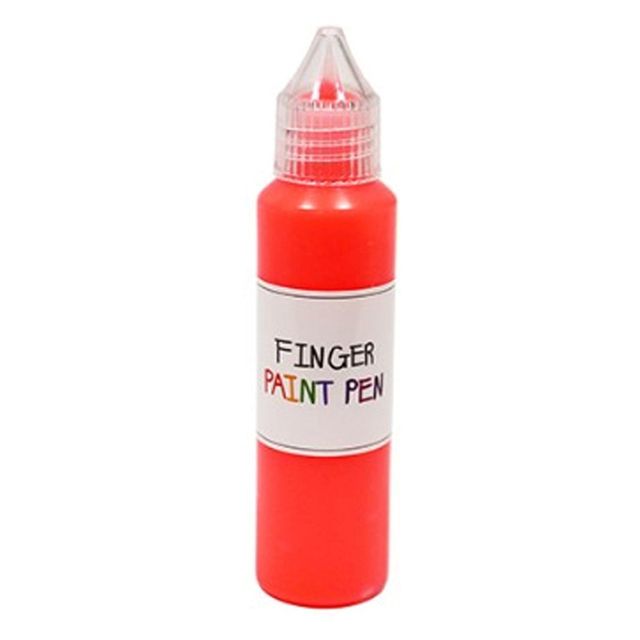50ml 형광 페인트펜 핑거 빨강 낱색