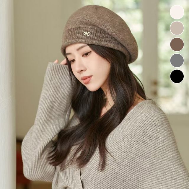 여성 고급스런 니트 베레모 빵모자 가을 겨울 화가