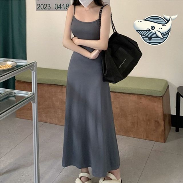여름 슬림핏 롱드레스 편안한 나들이룩 캐주얼