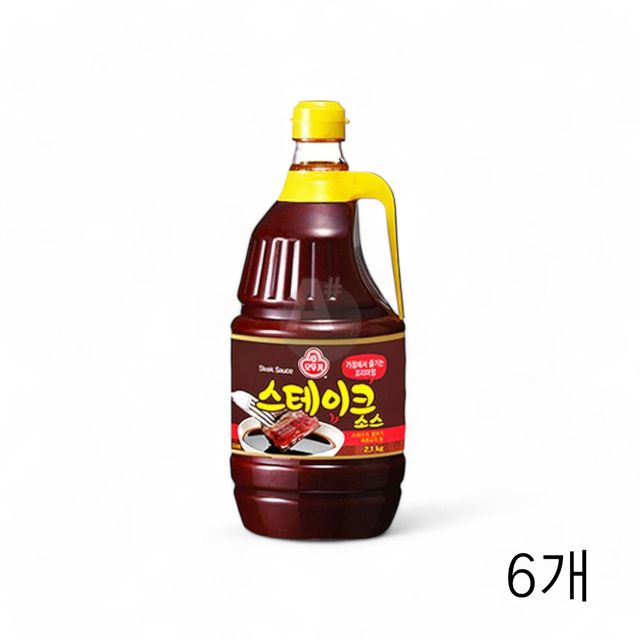WL 오뚜기 스테이크소스 2.1Kg X 6개 대용량 식자재 업소용 큐 고기립소스 바베큐양념
