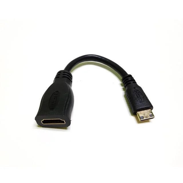 MINI HDMI (M) - HDMI (F) 변환젠더 케이블형 15cm