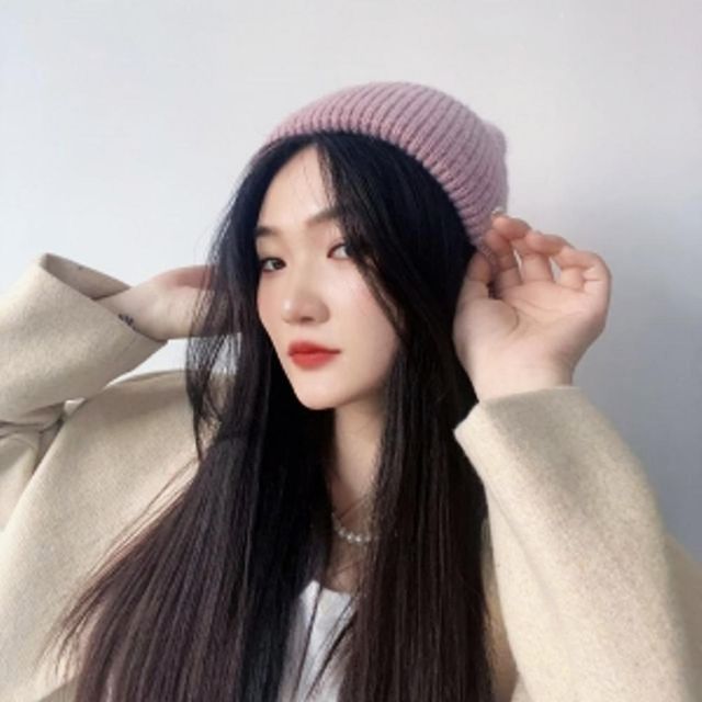 패션 비니 퍼플 겨울 모자 브랜뉴 니트