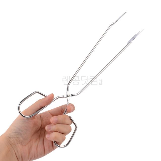 불멍화로대롱집게 캠핑용스텐집게 포크형 숯집게