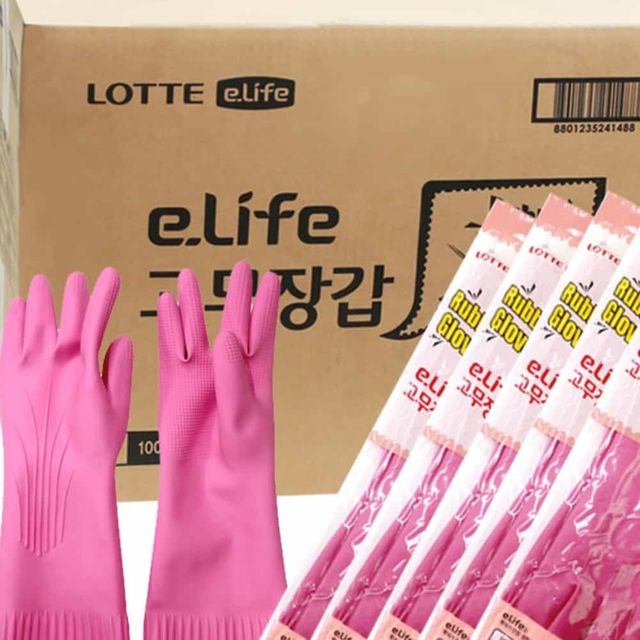 고무 장갑 소 100켤레 세차장갑 청소용장갑
