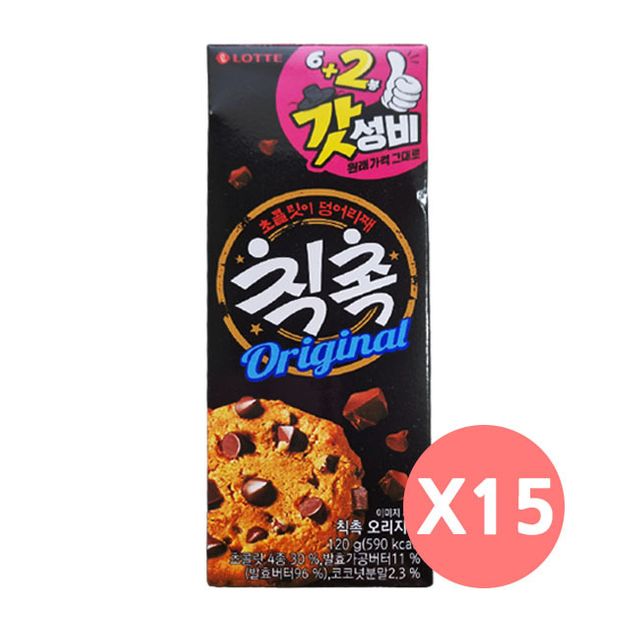 롯데 칙촉 오리지널 120g 15개 1BOX 사무실 간식 과자
