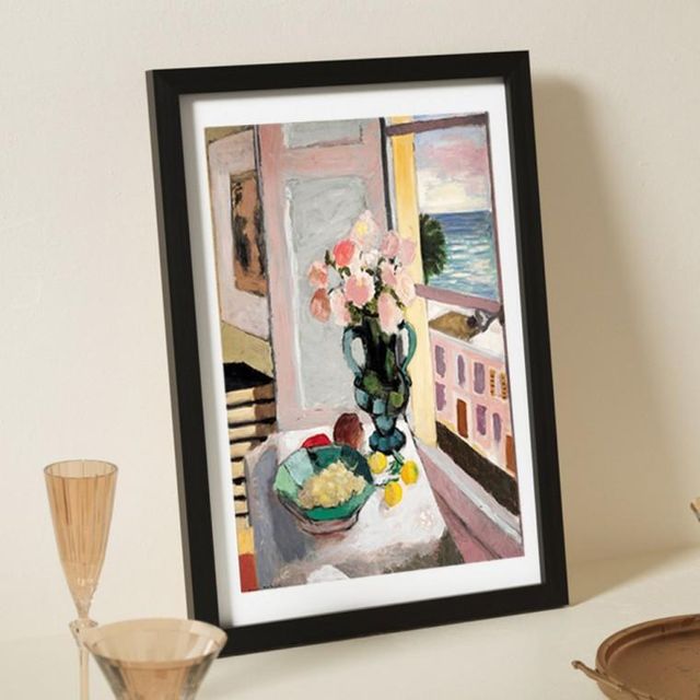 그림 A4 상장 작품 인테리어 사진 블랙 액자 우드 나무 가족 웨딩