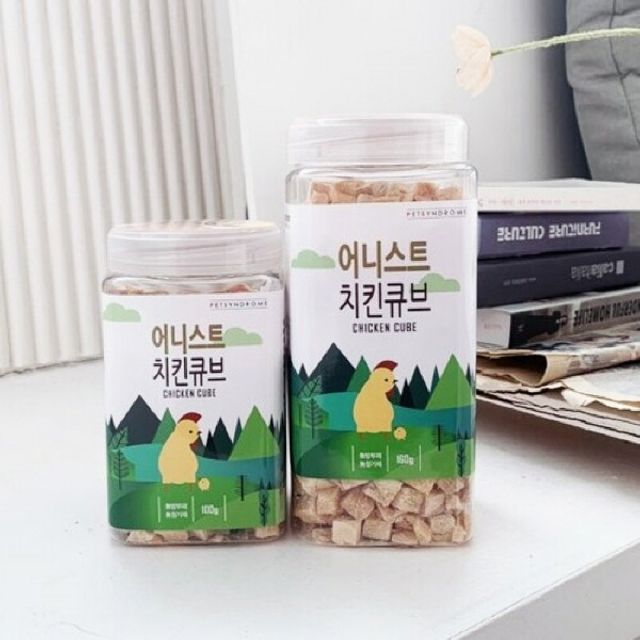 강아지 동결건조 간식 닭가슴살 160g 원형통