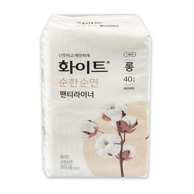 IS-SA 화이트 순한순면 팬티라이너 롱 40개입