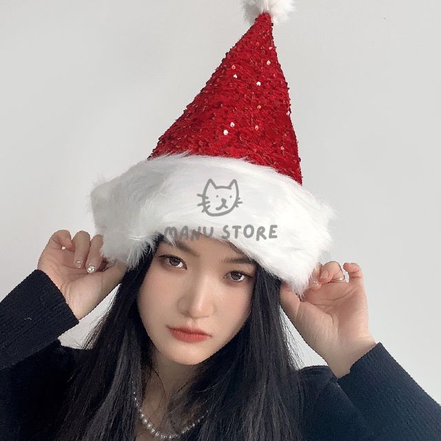 크리스마스파티모자 크리스마스트리모자 벨벳 산타모자