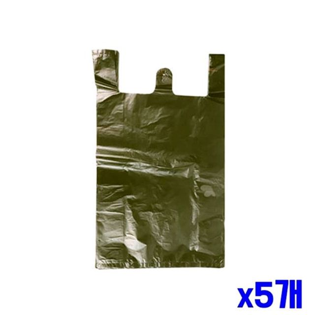 시장 봉투 28x33cm 가정용 비닐 마트 검정 200매 x5개