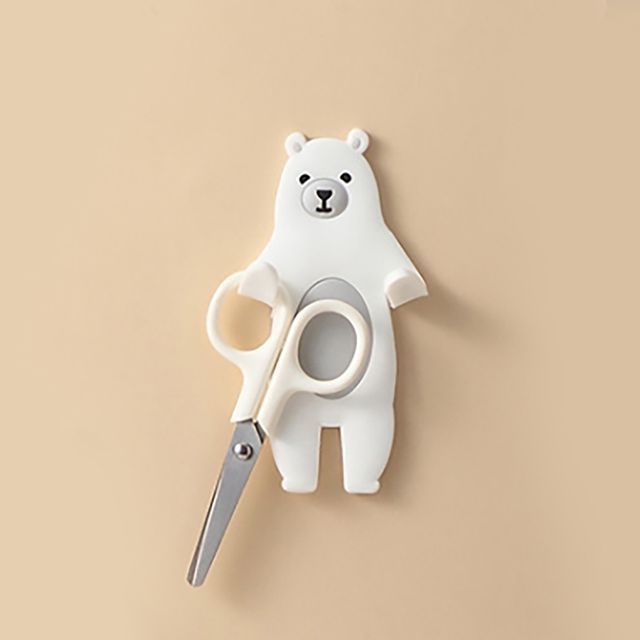 프리댄서 애니멀 부착식 후크 북극곰 구부러지는 모자걸이 무타공