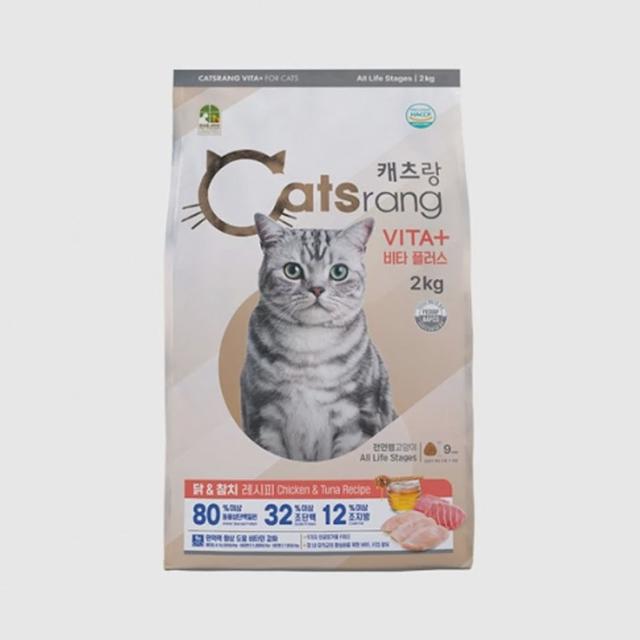 캐츠랑 비타플러스 닭고기와 참치 2kg 고양이 사료