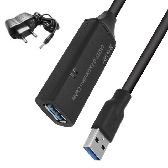 USB3.0 리피터 연장 케이블 20M 전원포함