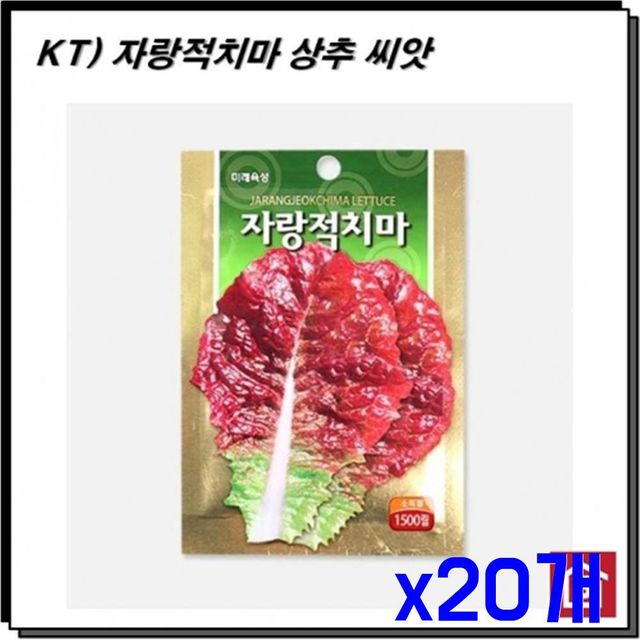 TBZ 모종 텃밭 가꾸기 자랑적치마 씨앗 1500립 x20개
