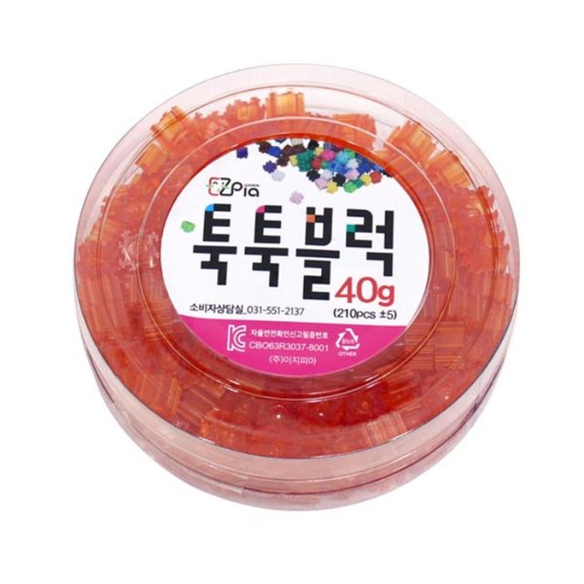 이지 툭툭블럭 리필 40g (투명_주황)